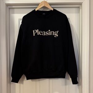 Original Pleasing Crewneck Sweatshirt Black and Cream Harry Styles